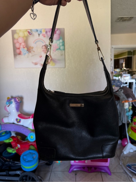 Gucci Handbags - Classic Black Leather Shoulder Bag